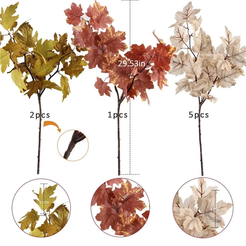Elegant‎ Autumn Leaf Arrangement in Cream, Gold, and Orange